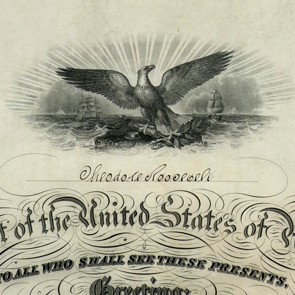U.S. Navy Appointment Signed by President Theodore Roosevelt — 1906