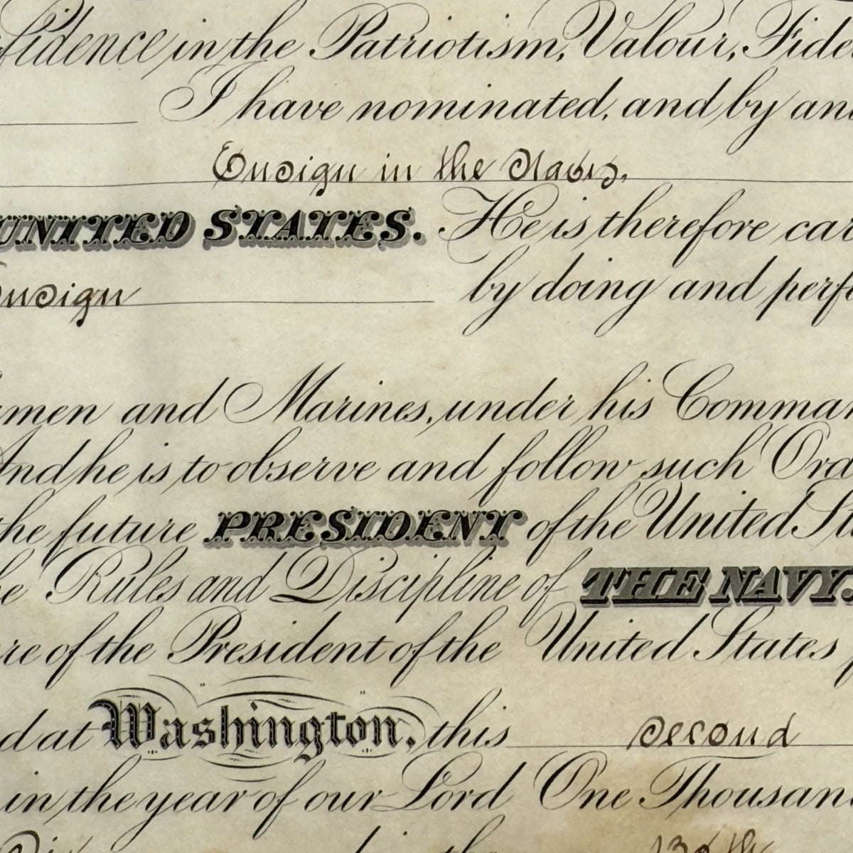U.S. Navy Appointment Signed by President Theodore Roosevelt — 1906