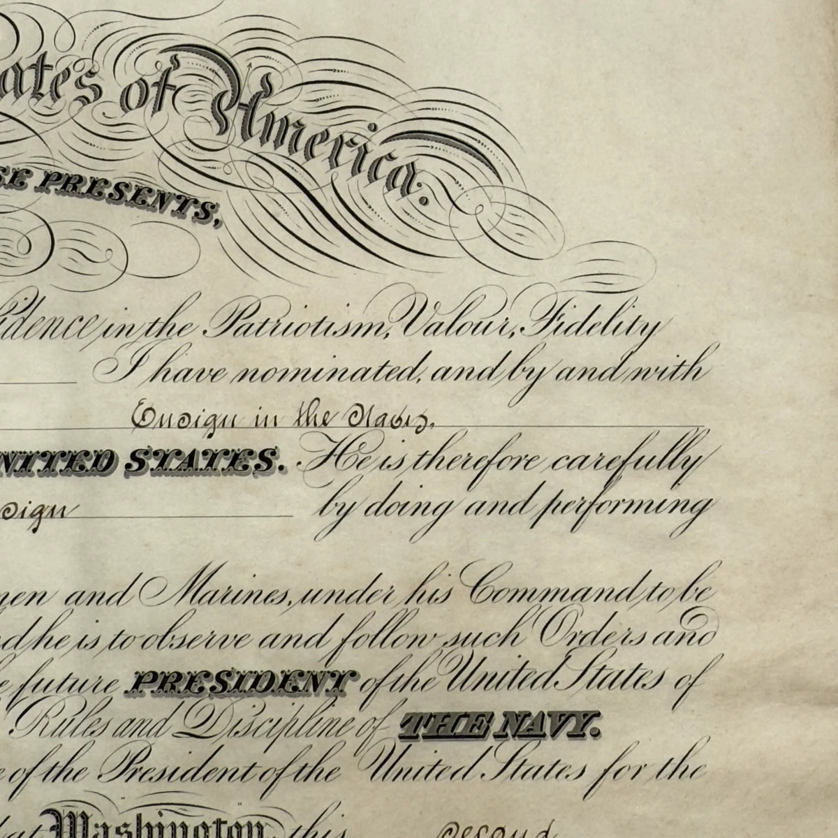 U.S. Navy Appointment Signed by President Theodore Roosevelt — 1906