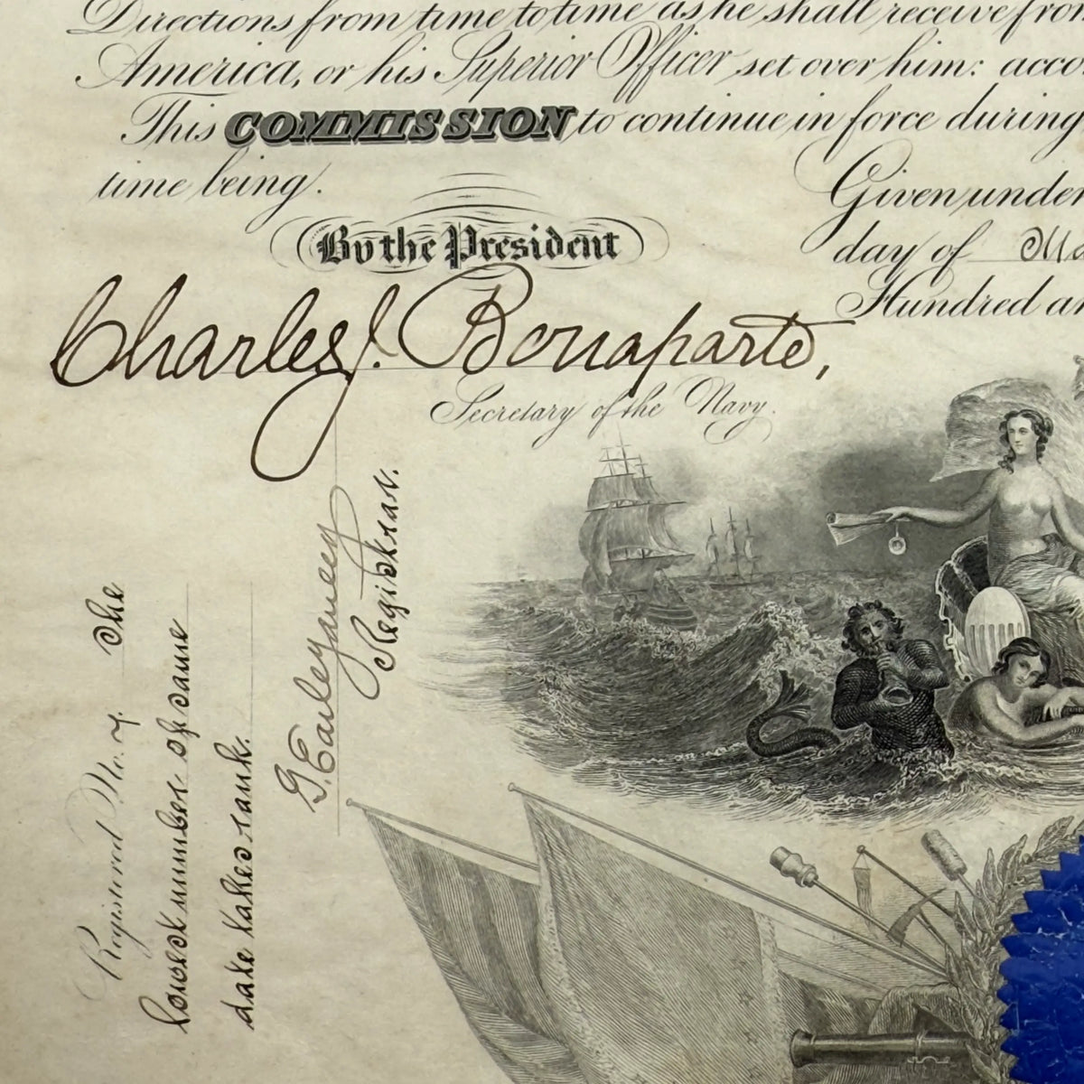 U.S. Navy Appointment Signed by President Theodore Roosevelt — 1906