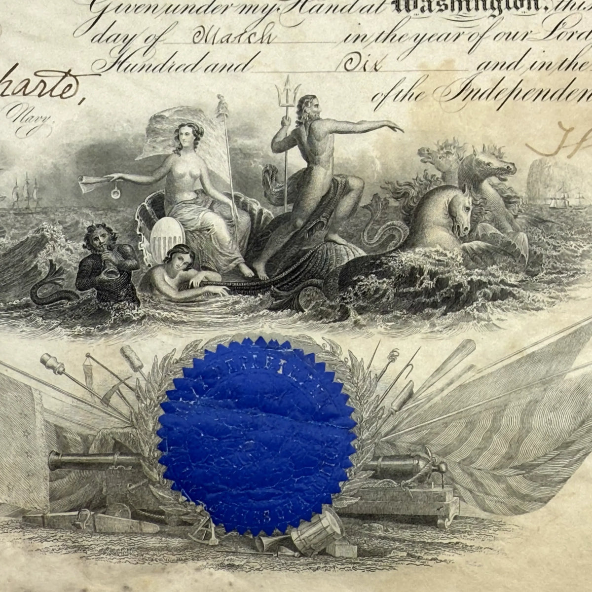 U.S. Navy Appointment Signed by President Theodore Roosevelt — 1906