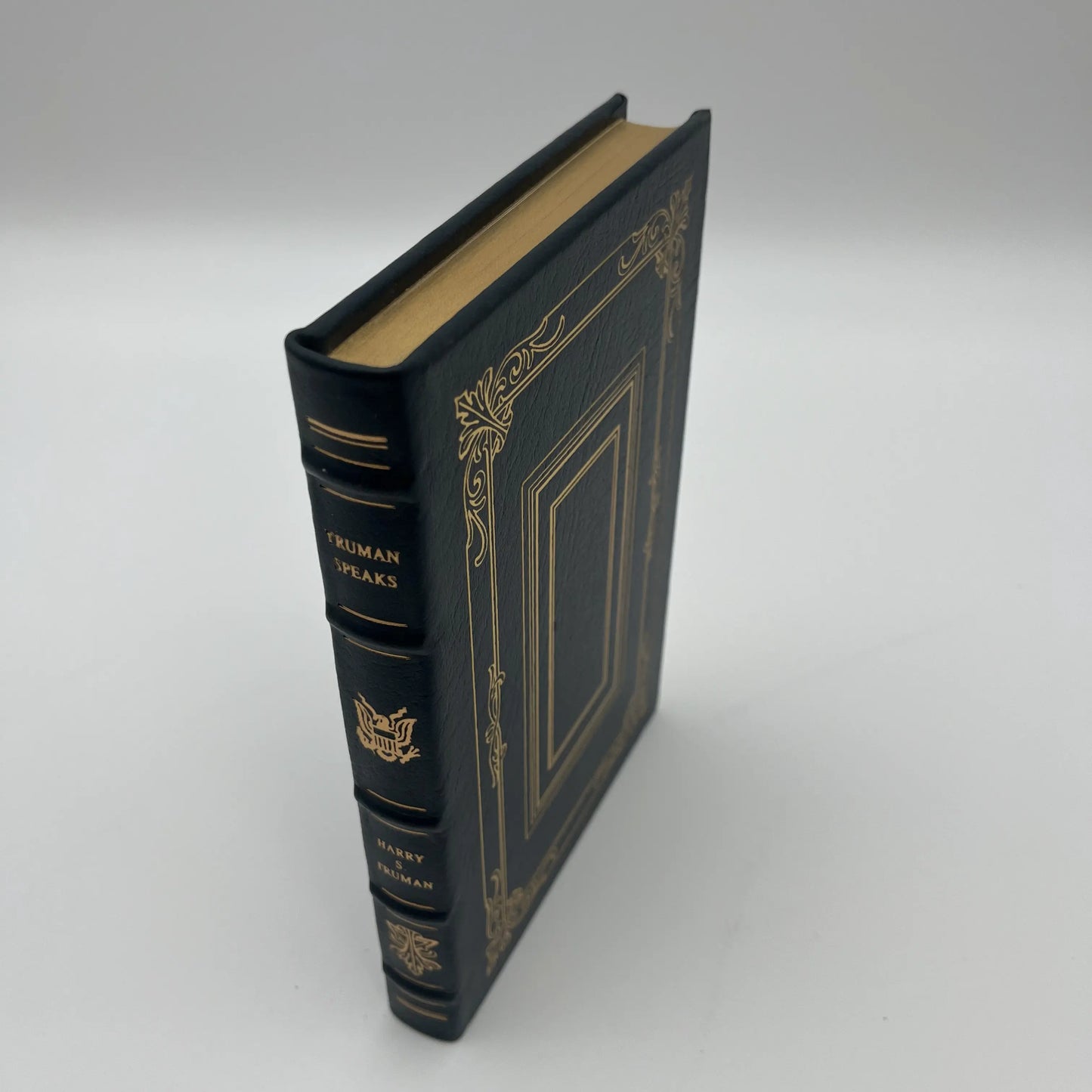Four-volume set of Harry S. Truman Autobiography and Speeches — Leather-bound, gilt-edged Easton Press Edition
