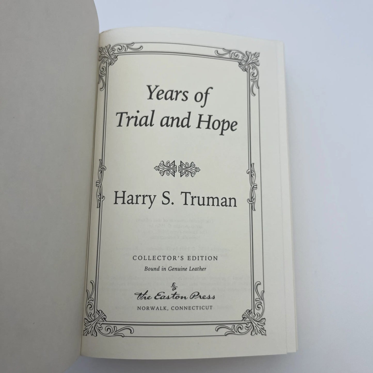 Four-volume set of Harry S. Truman Autobiography and Speeches — Leather-bound, gilt-edged Easton Press Edition