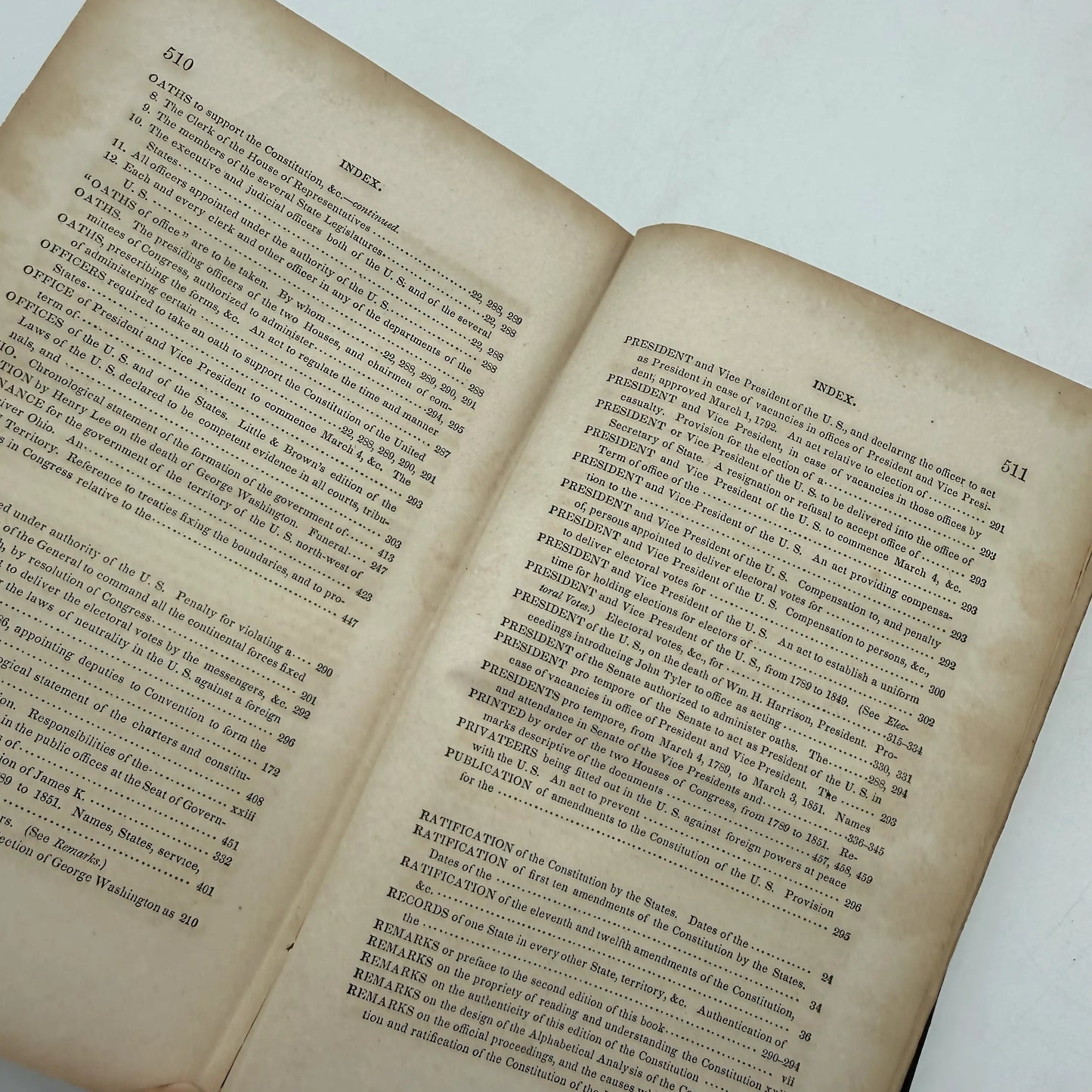 The Constitution of the United States of America — W. Hickey — 1850