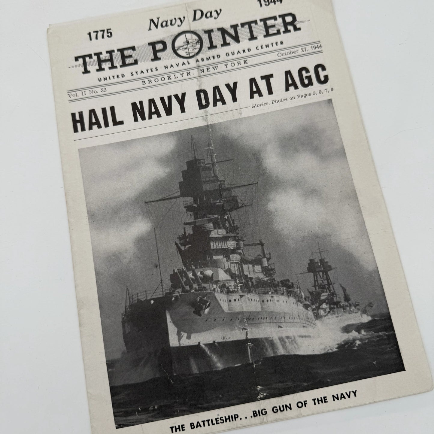 Collection of 30+ assorted issues of "The Pointer — The United States Naval Armed Guard Center" — 1943 - 1944