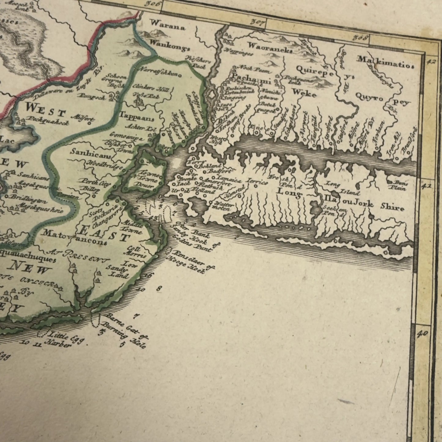 1730's map of Virginia by Johann Baptist Homann