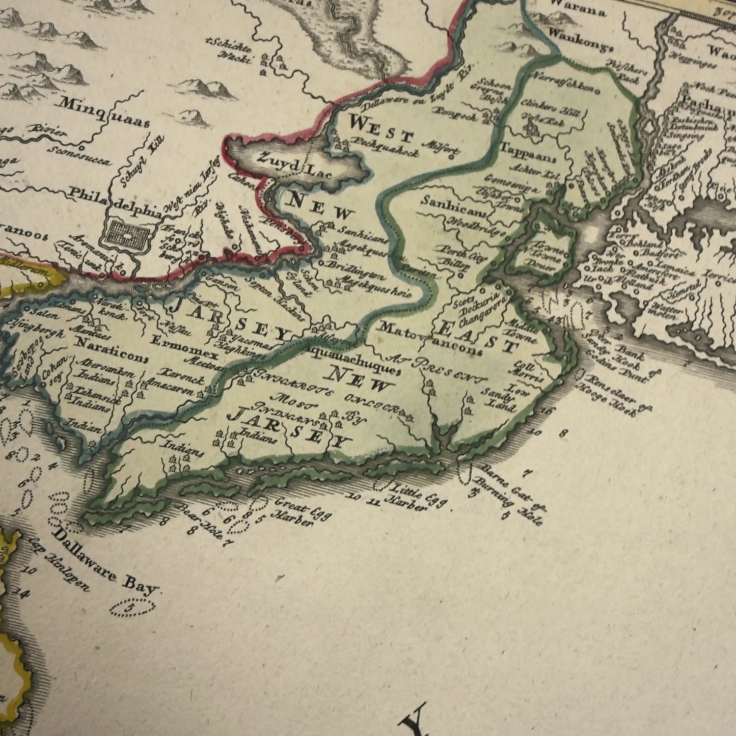 1730's map of Virginia by Johann Baptist Homann