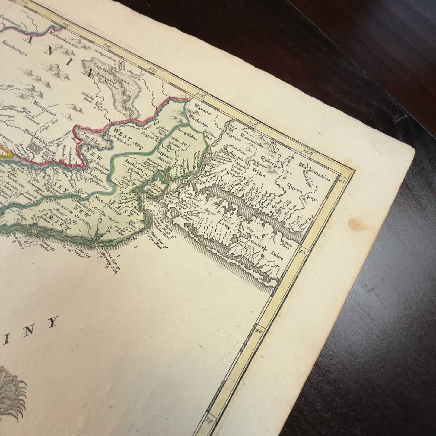 1730's map of Virginia by Johann Baptist Homann