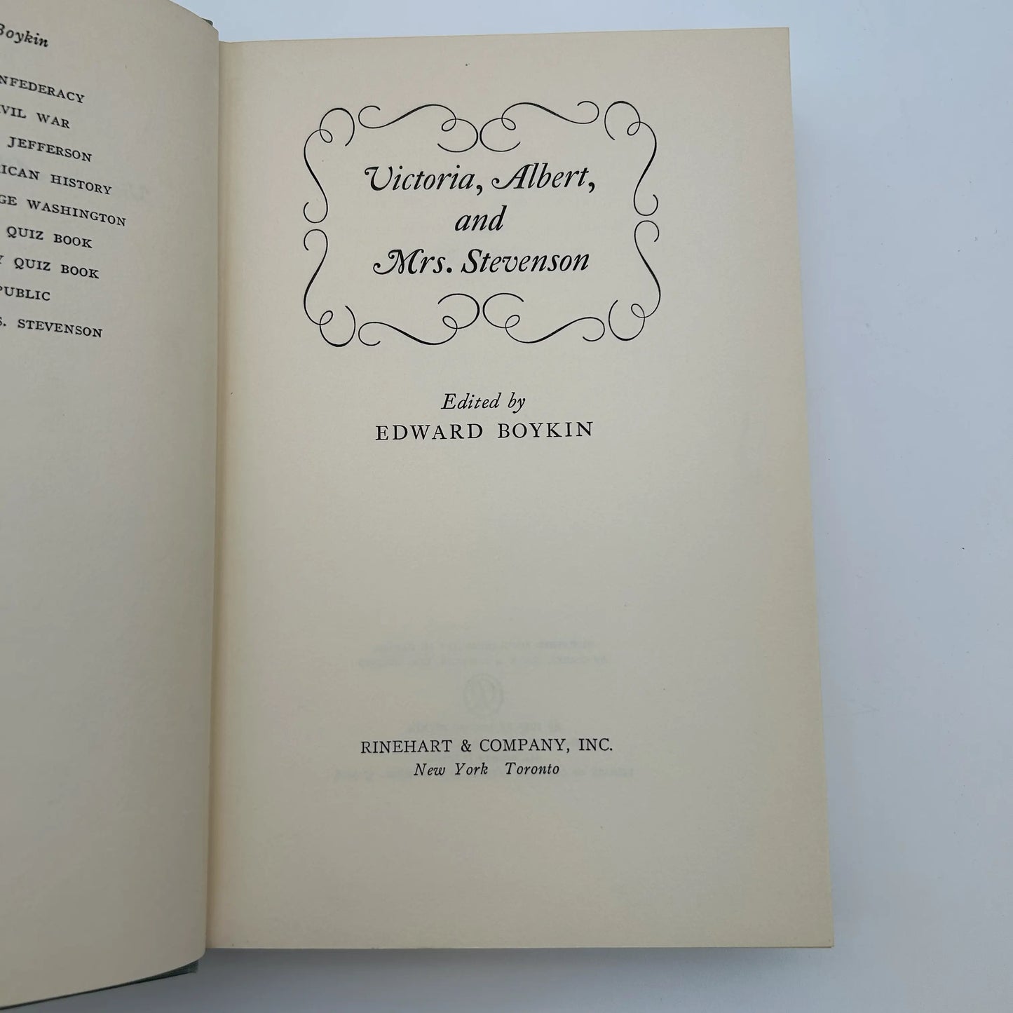"Victoria, Albert, & Mrs Stevenson" by Edward Boykin
