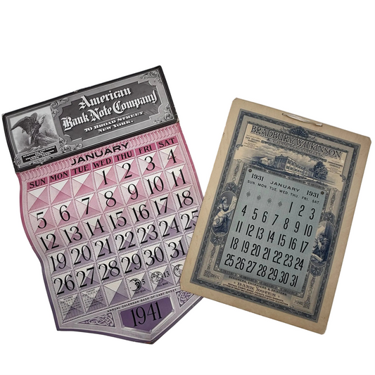 Calendars from 1931 and 1941 — With all pages present