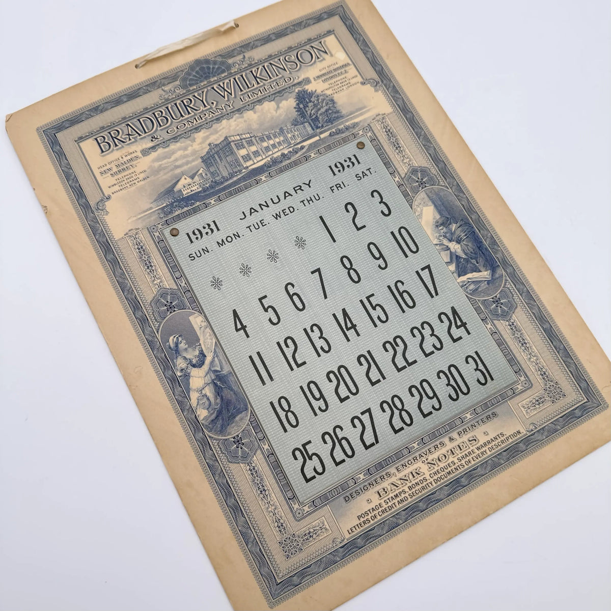 Calendars from 1931 and 1941 — With all pages present
