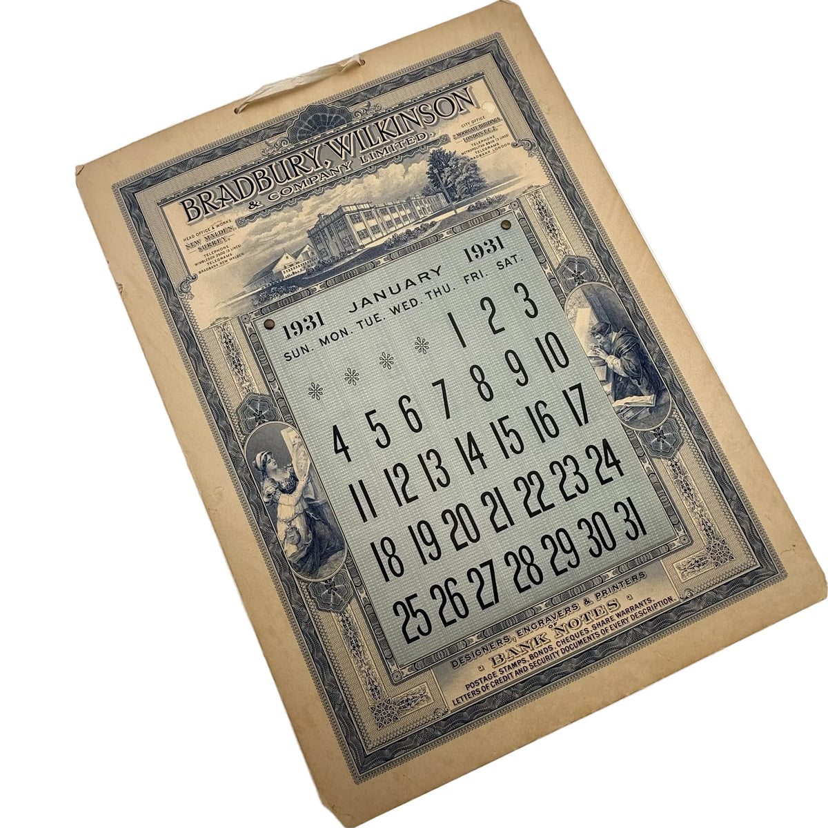 Calendars from 1931 and 1941 — With all pages present