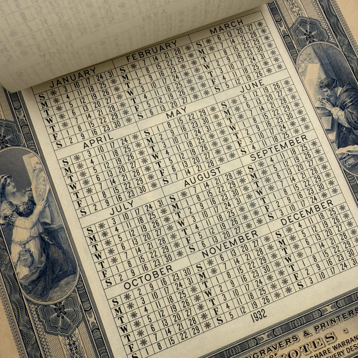 Calendars from 1931 and 1941 — With all pages present