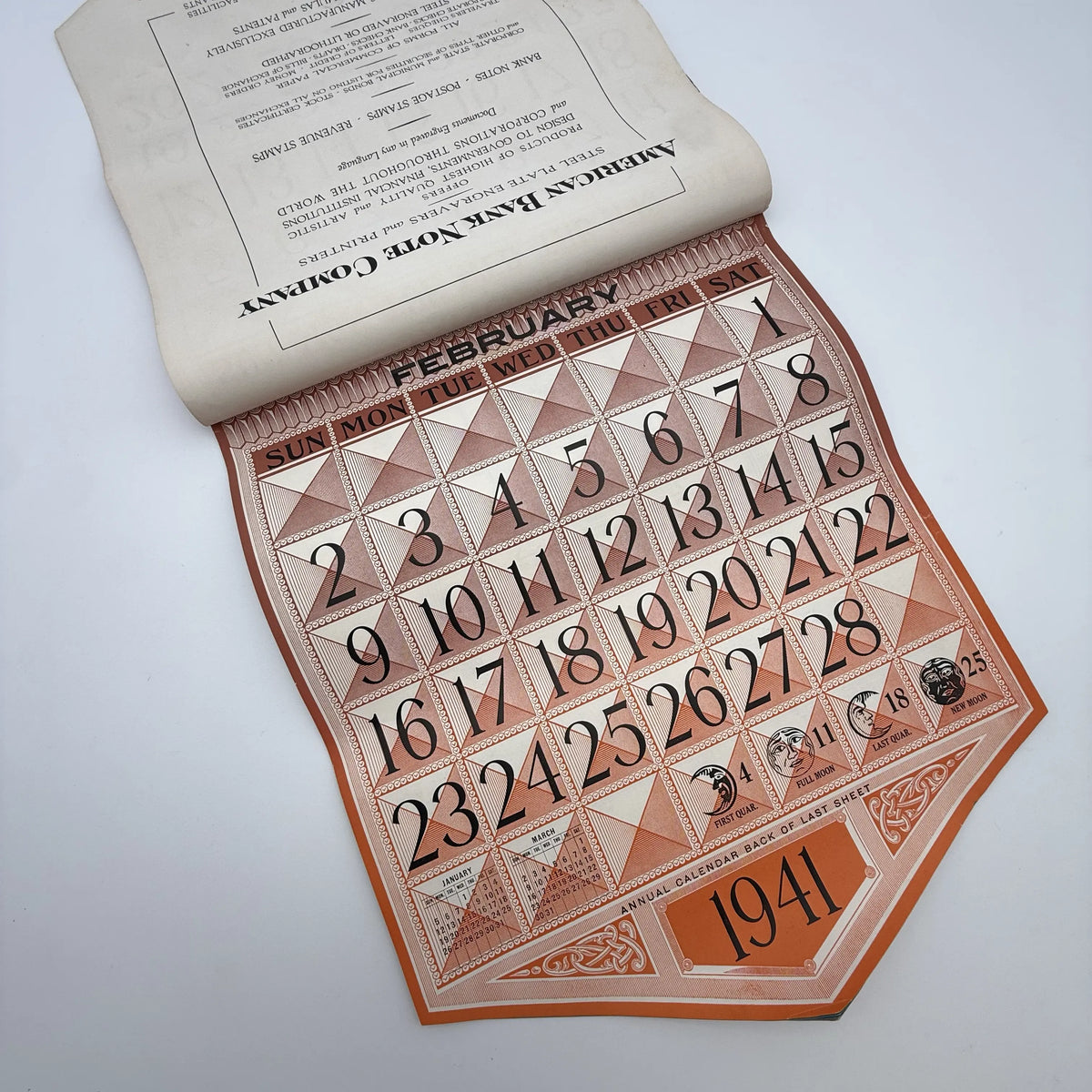 Calendars from 1931 and 1941 — With all pages present