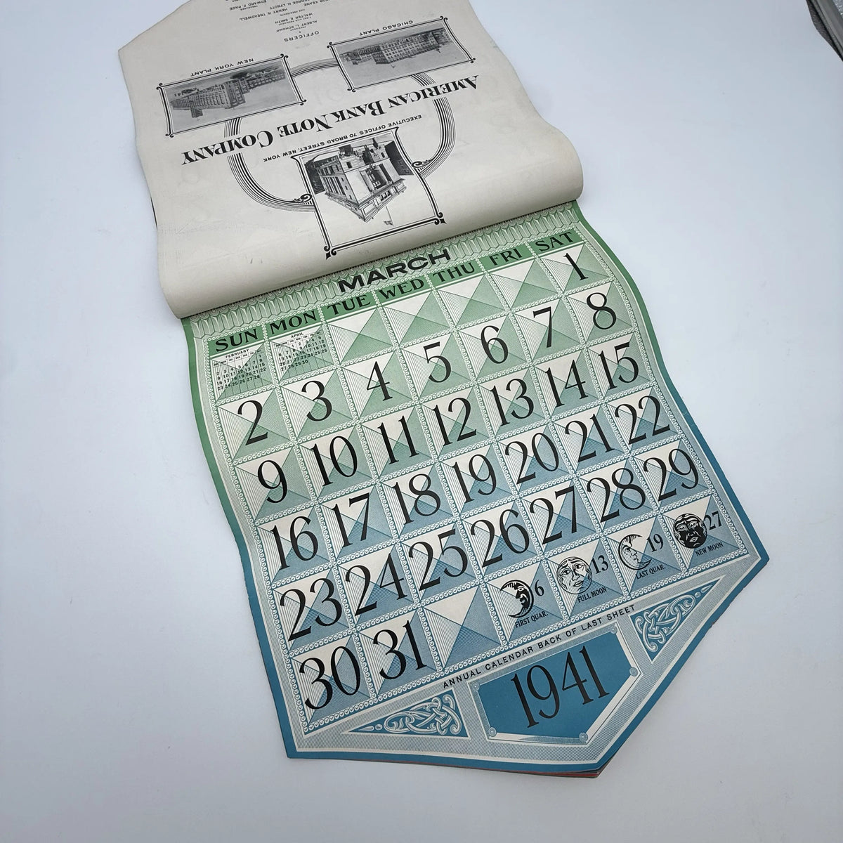 Calendars from 1931 and 1941 — With all pages present