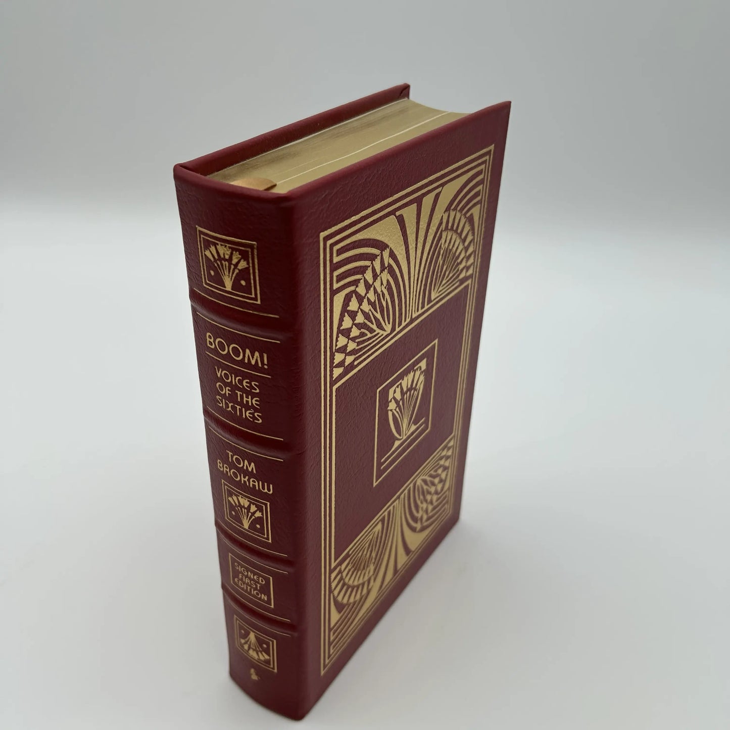 "Boom! Voices of the Sixties" Signed by Tom Brokaw - Leather-bound, gilt-edged Easton Press edition