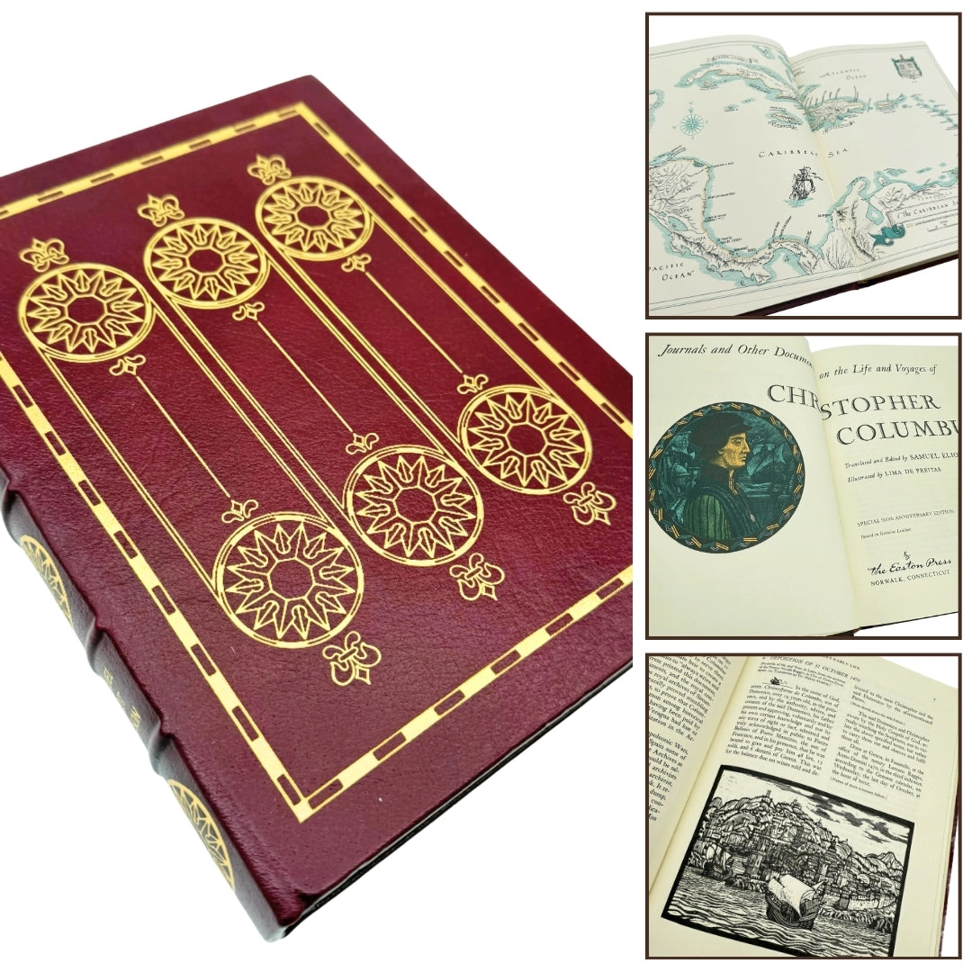 "Journal and Other Documents of The Life and Voyages of Christopher Columbus" Special 500th Anniversary edition — Leather-bound, gilt-edged Easton Press edition