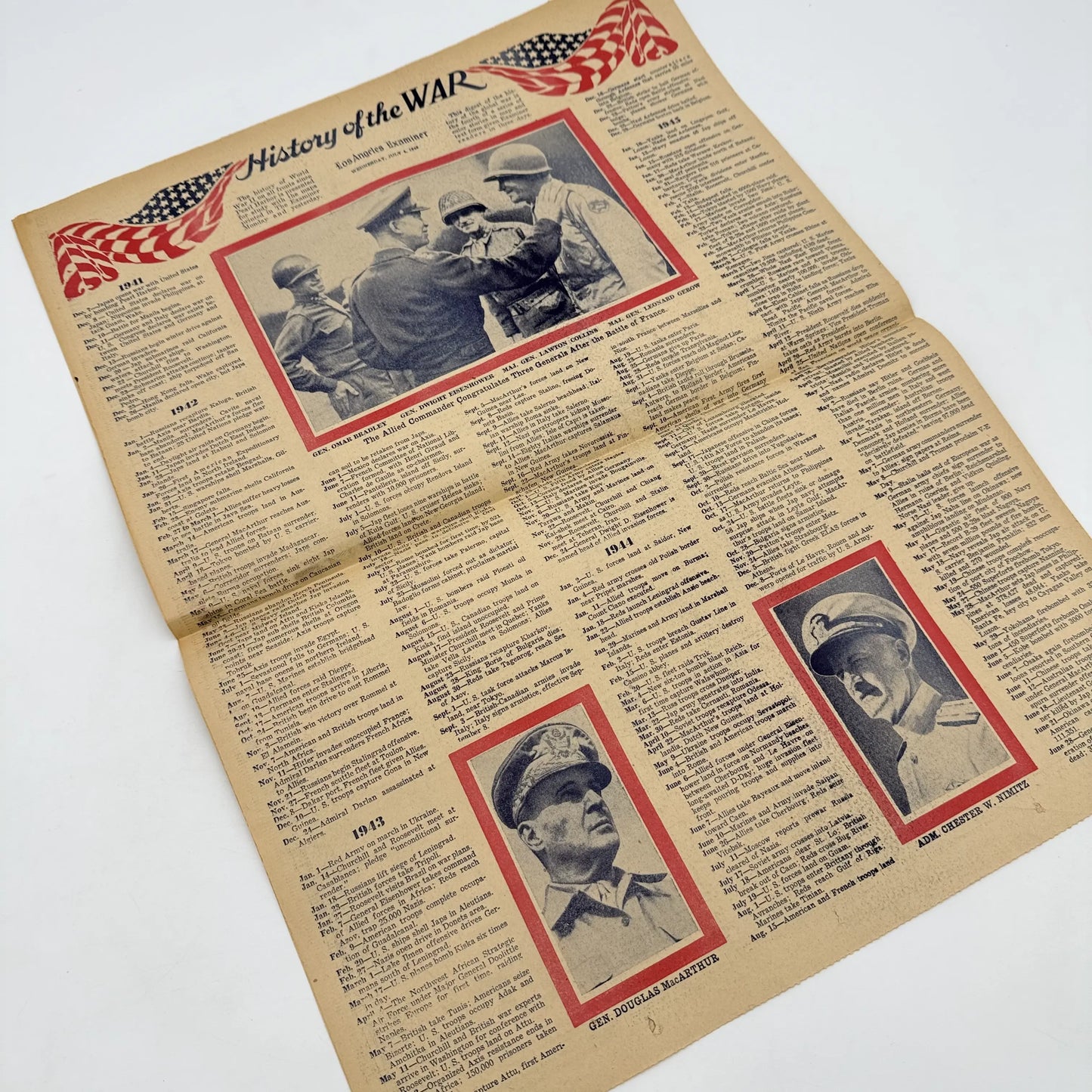 Front pages on the War with Japan: Declared, Bombed, Plea, Peace