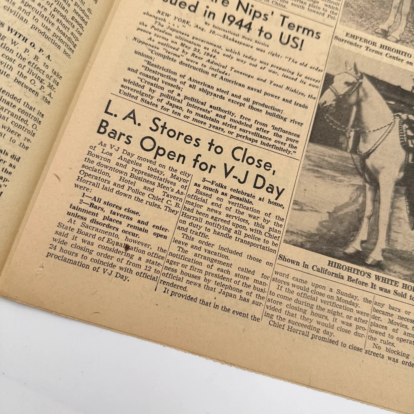 Front pages on the War with Japan: Declared, Bombed, Plea, Peace