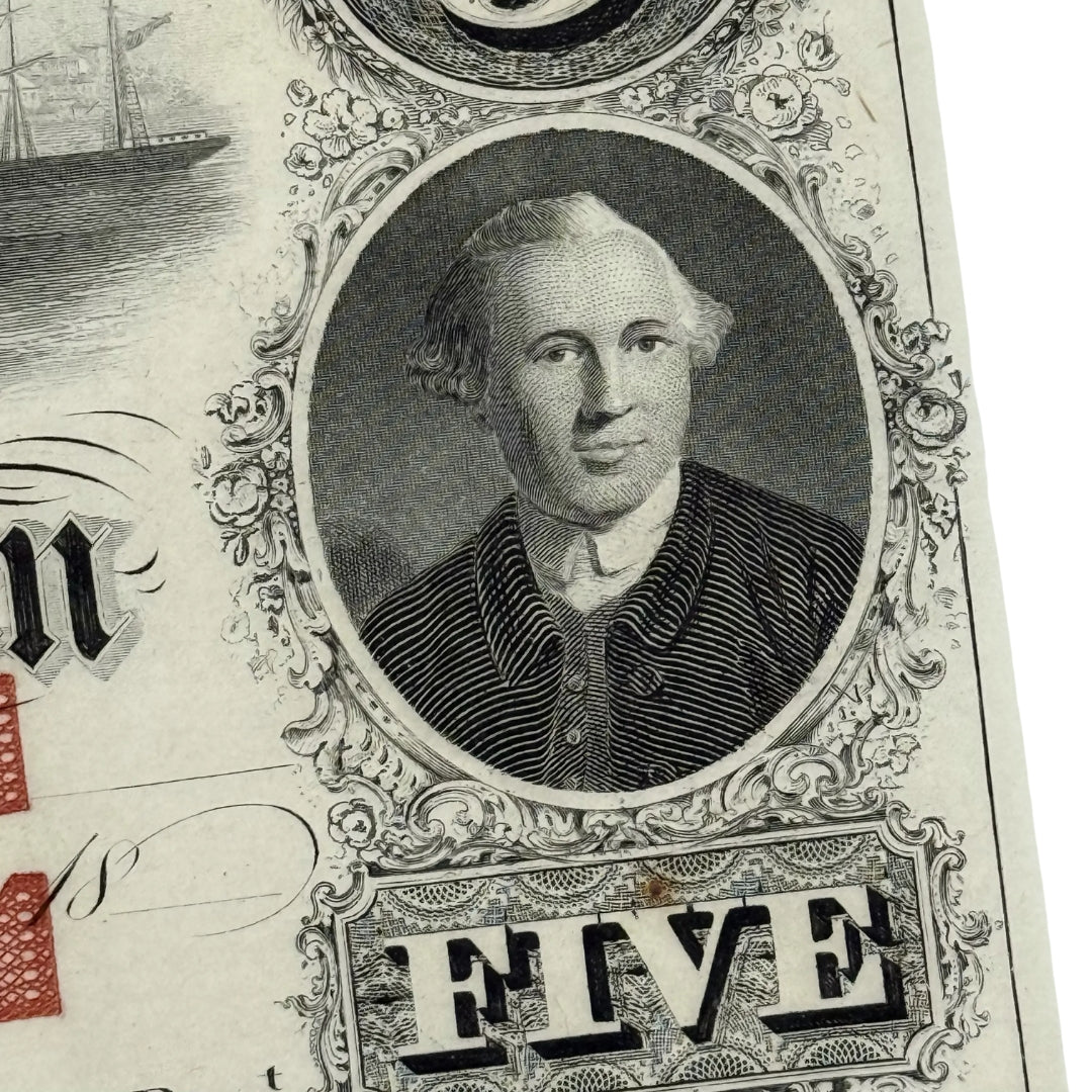 City Bank of New Haven $5, with Joseph Warren