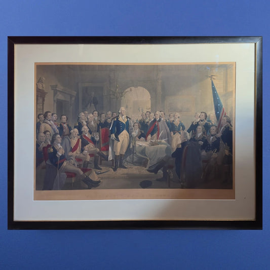 "Washington and His Generals" - 1870 - Framed color print