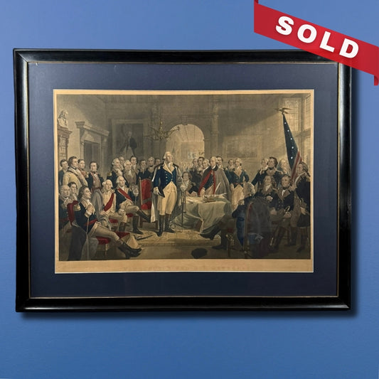 "Washington and His Generals" - 1870 - Framed color print