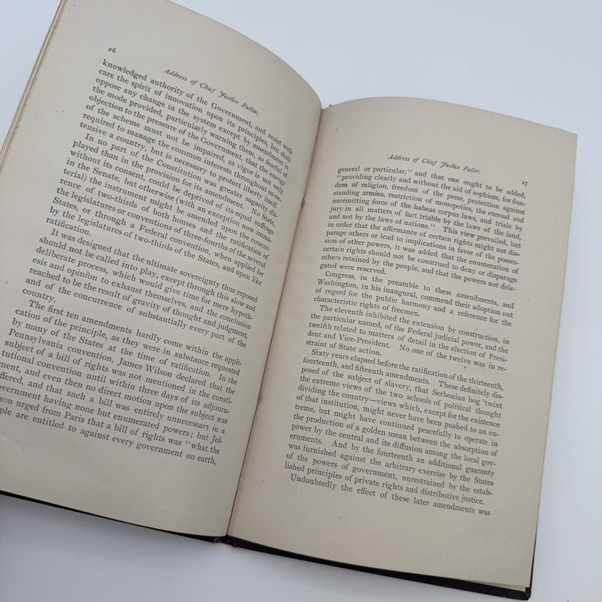 "Address in Commemoration of the Inauguration of George Washington" by Melville Weston Fuller