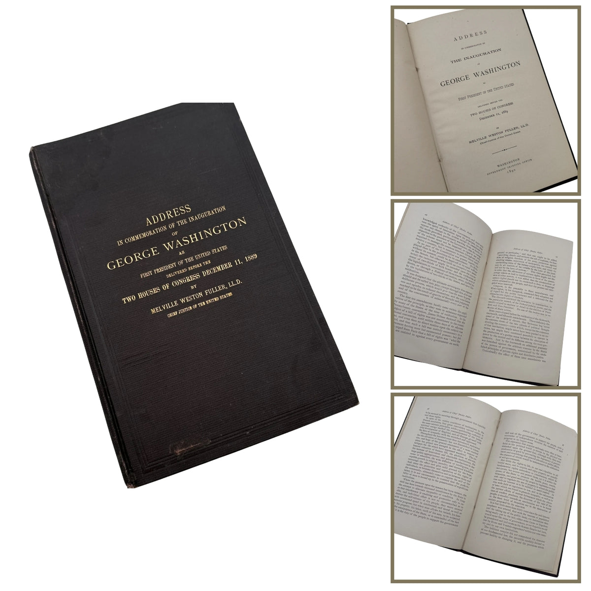 "Address in Commemoration of the Inauguration of George Washington" by Melville Weston Fuller