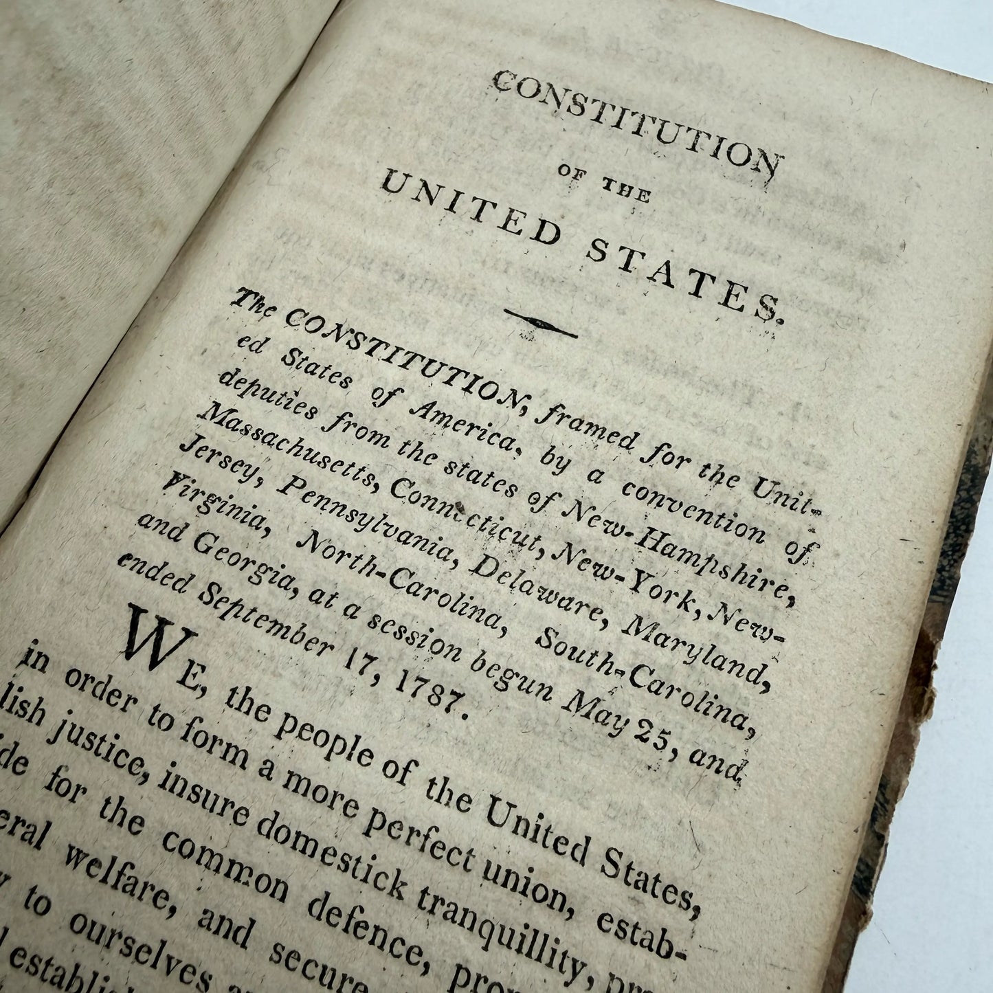 "Washington's Farewell Address To The People of the United States" — Includes Constitution, Declaration
