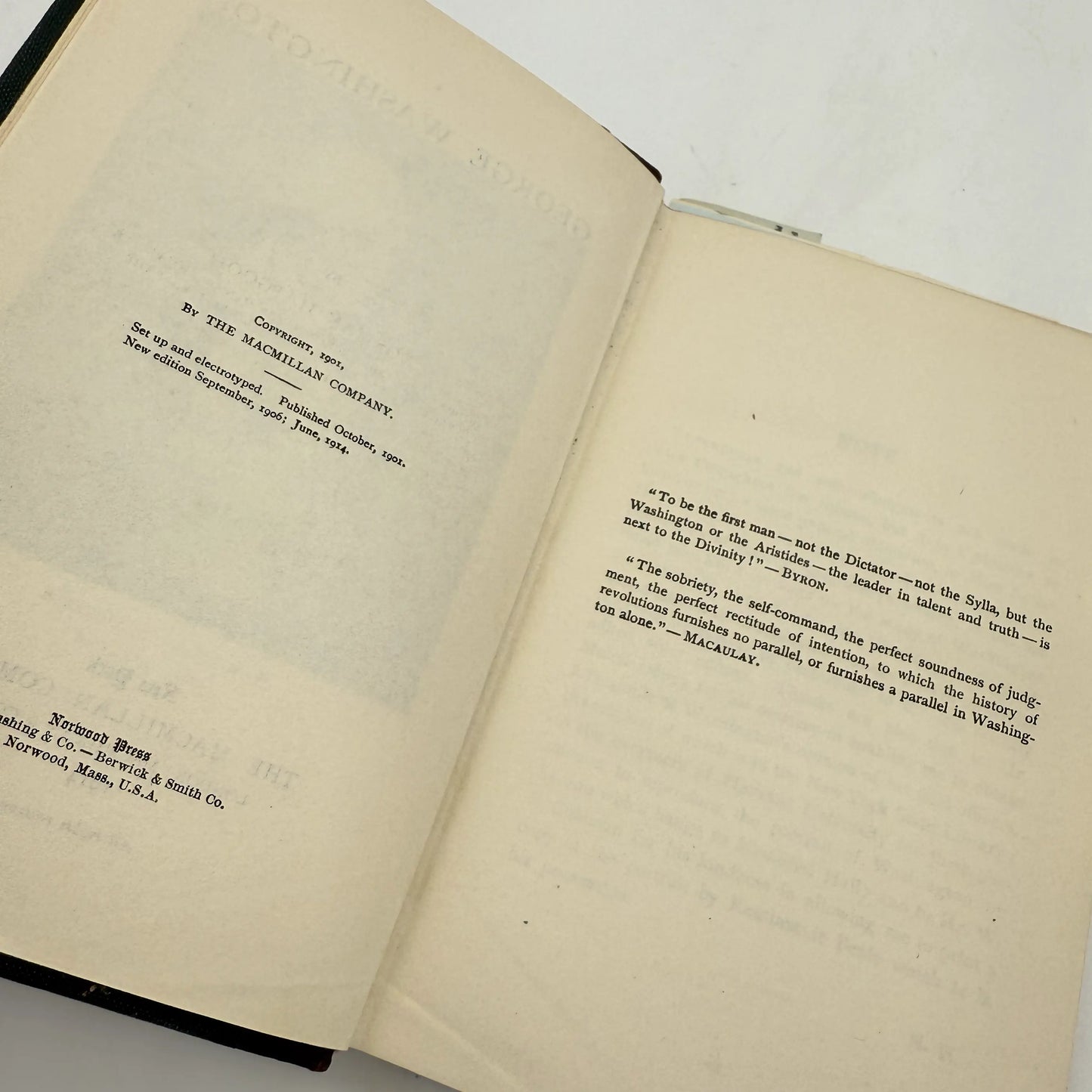 "George Washington" by Norman Hapgood — 1914