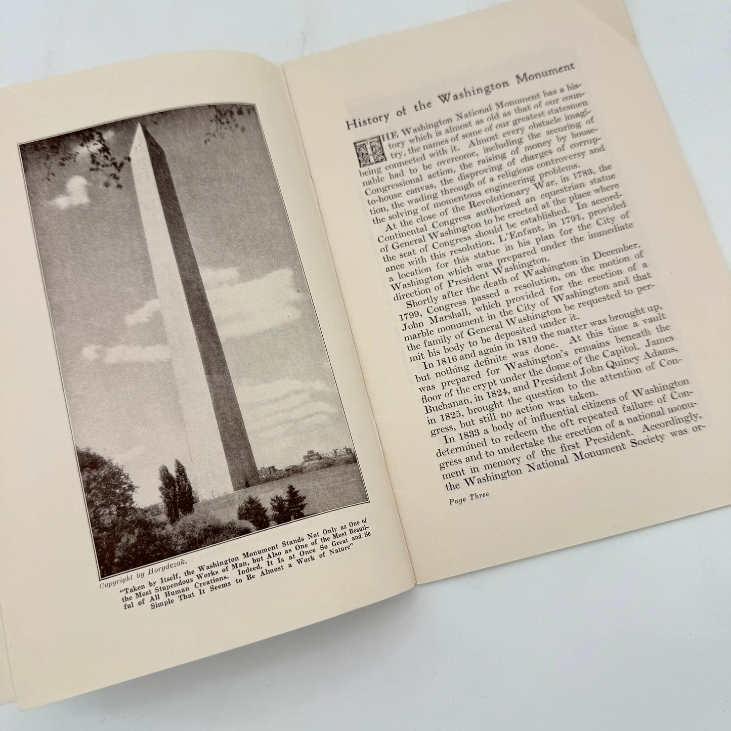 The Washington Monument — Pamphlet