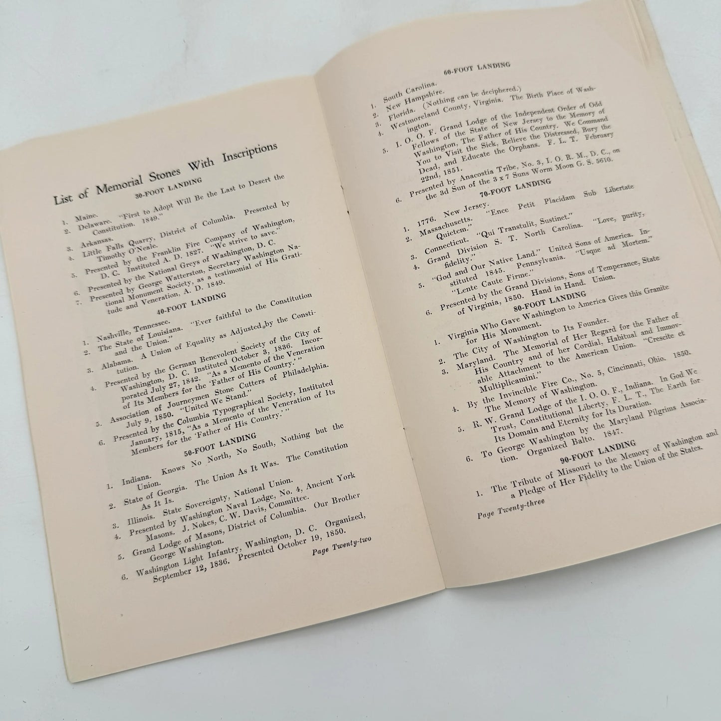 The Washington Monument — Pamphlet