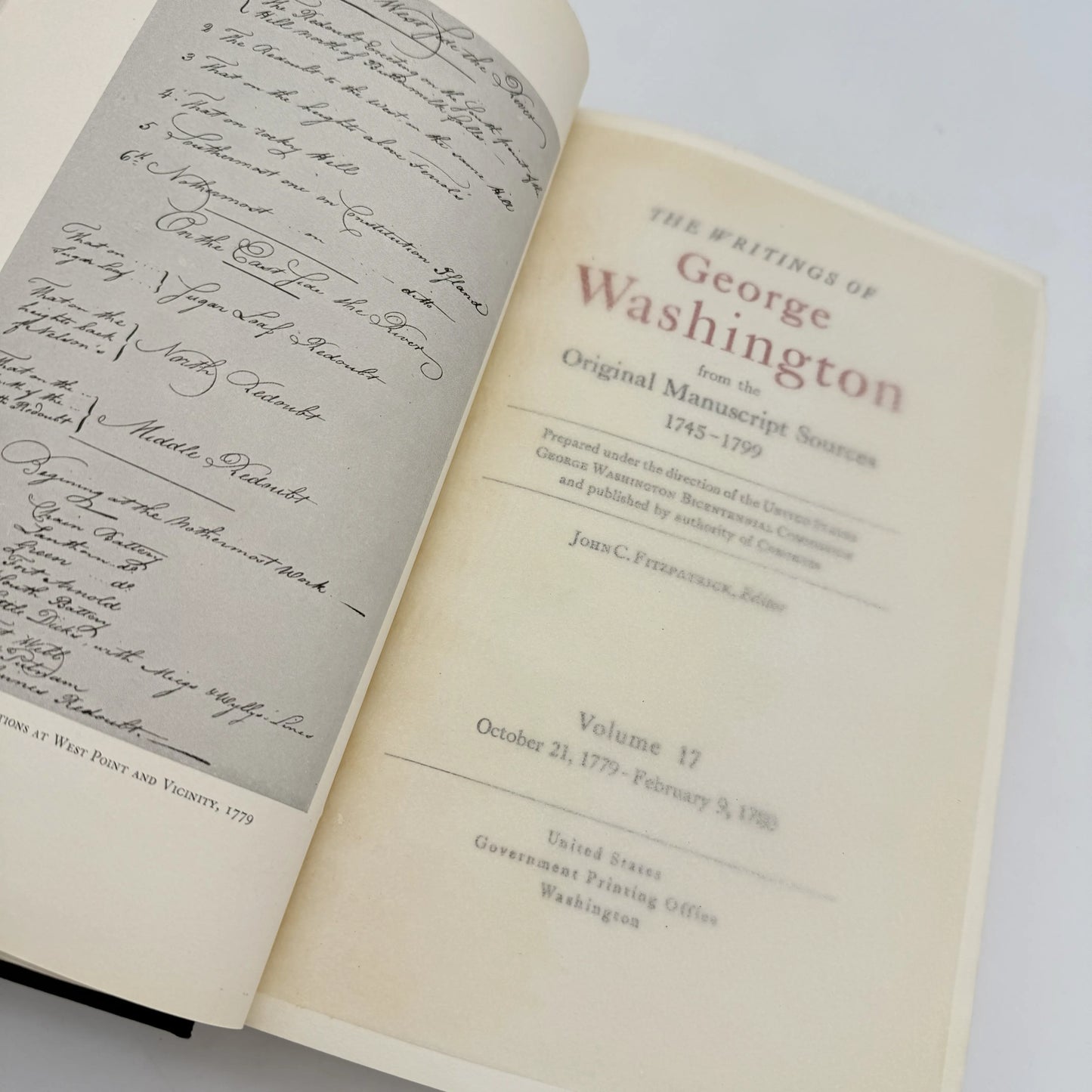 The Writings of Washington from the original manuscript sources — 19 volumes — Incomplete set