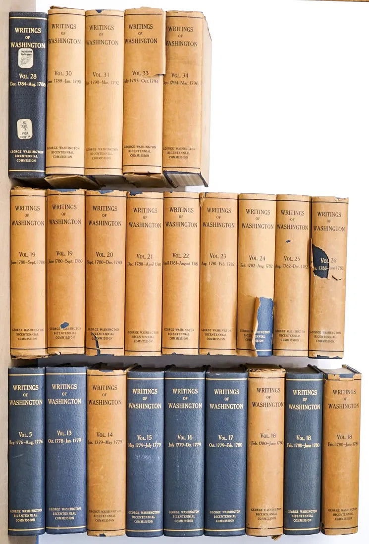 The Writings of Washington from the original manuscript sources — 19 volumes — Incomplete set