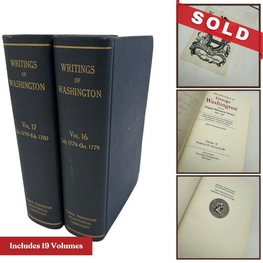 The Writings of Washington from the original manuscript sources — 19 volumes — Incomplete set