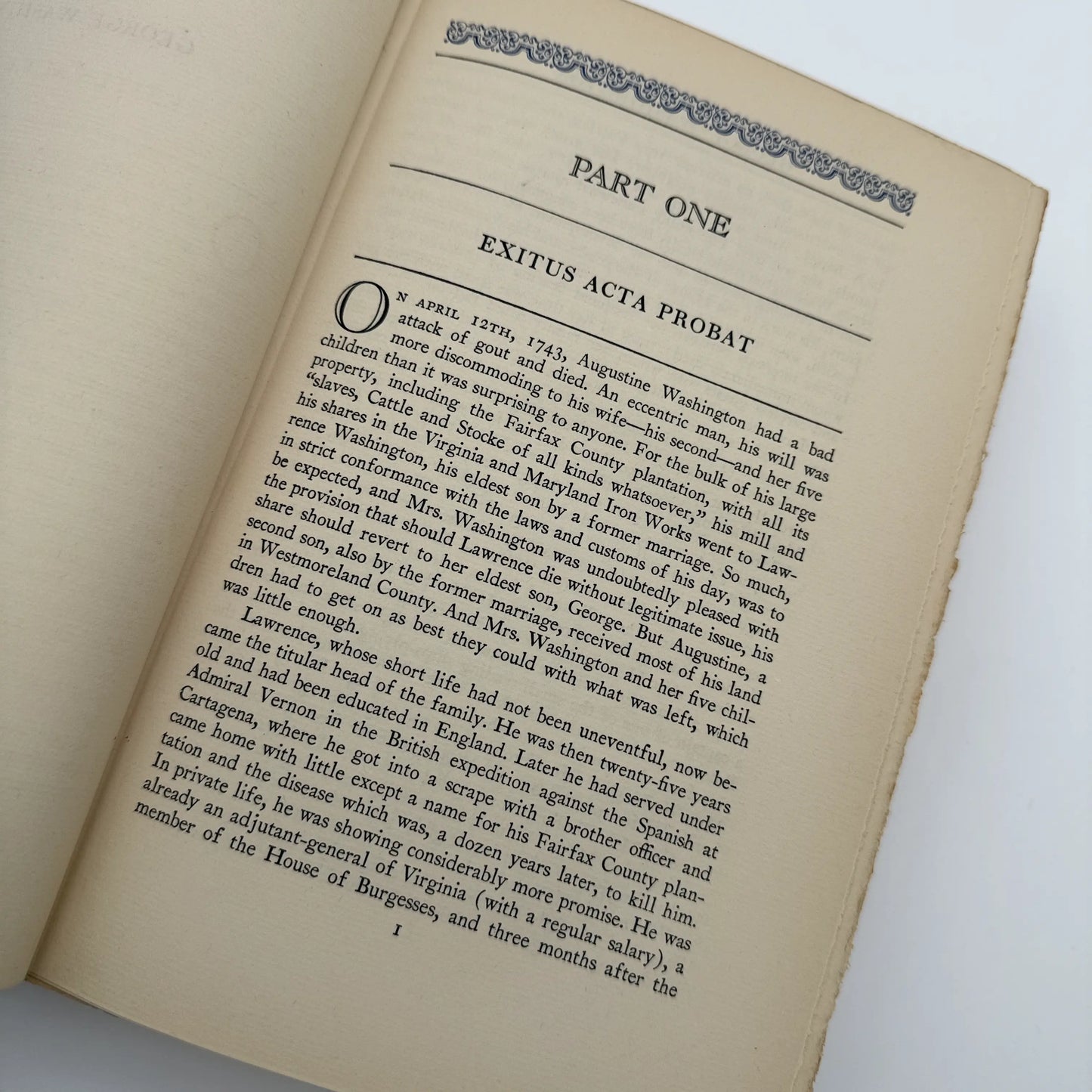 "George Washington" — 1929 — Number 47 of 140 — Signed by the author, Shelby Little