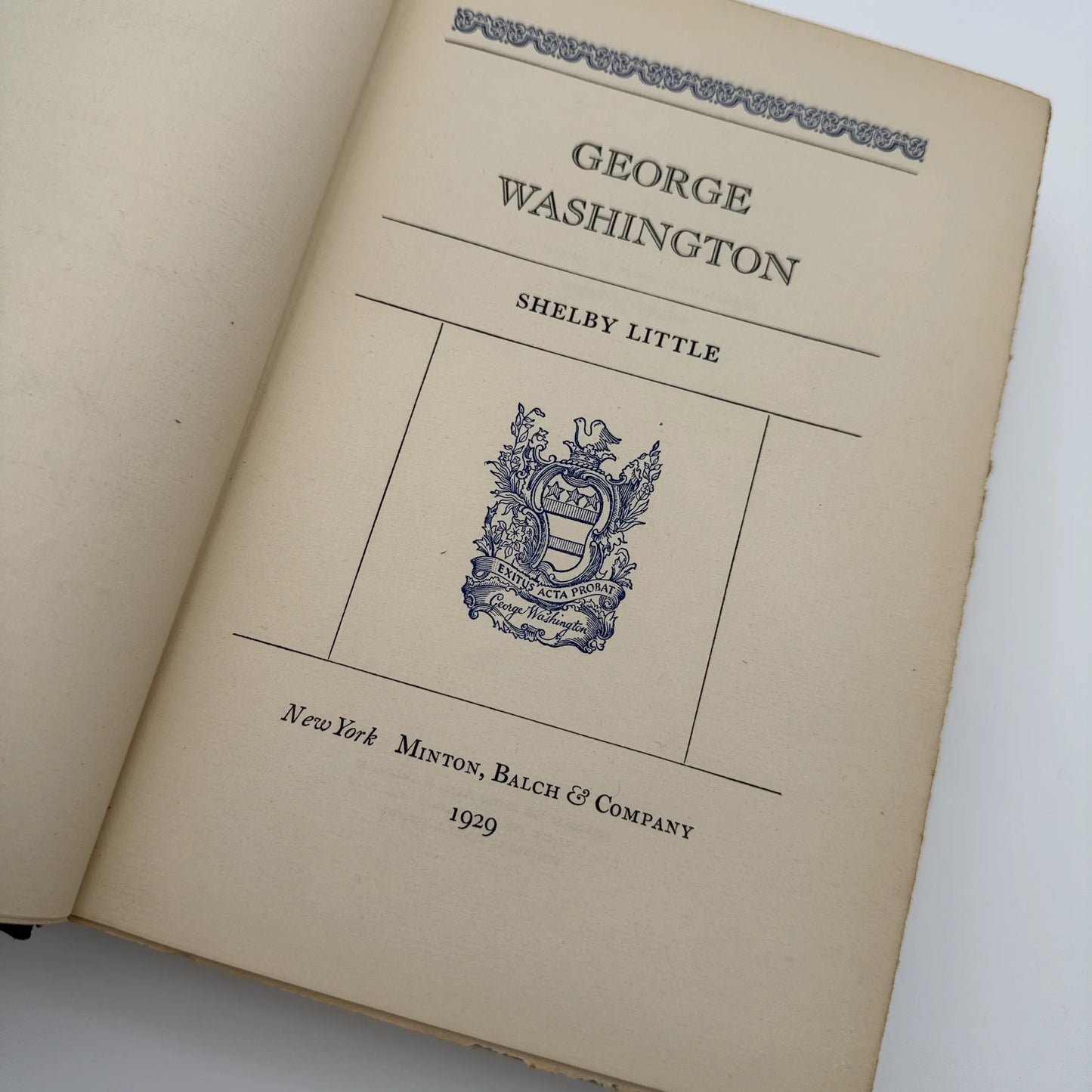 "George Washington" — 1929 — Number 47 of 140 — Signed by the author, Shelby Little