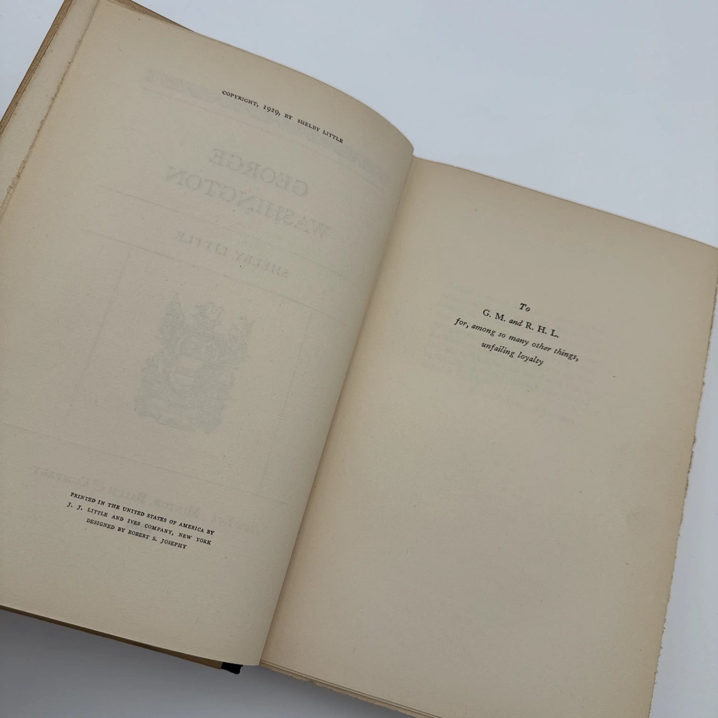 "George Washington" — 1929 — Number 47 of 140 — Signed by the author, Shelby Little