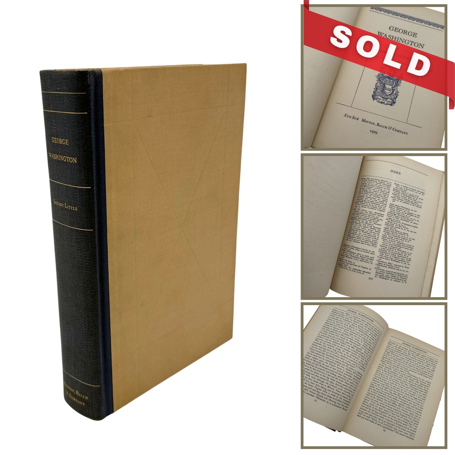 "George Washington" — 1929 — Number 47 of 140 — Signed by the author, Shelby Little
