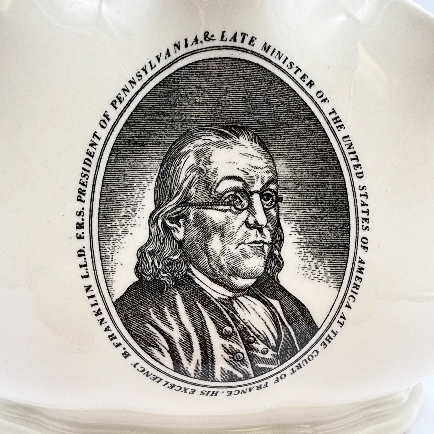 "The Franklin Bowl" — Wedgwood Creamware Monteith Cachepot