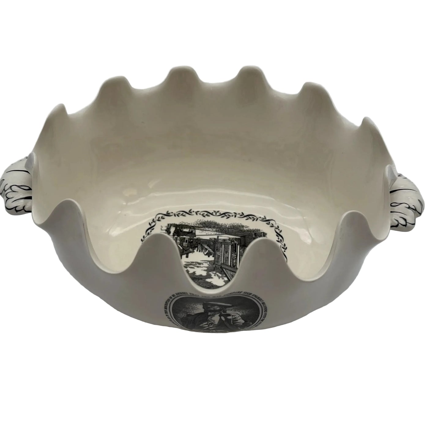 "The Franklin Bowl" — Wedgwood Creamware Monteith Cachepot