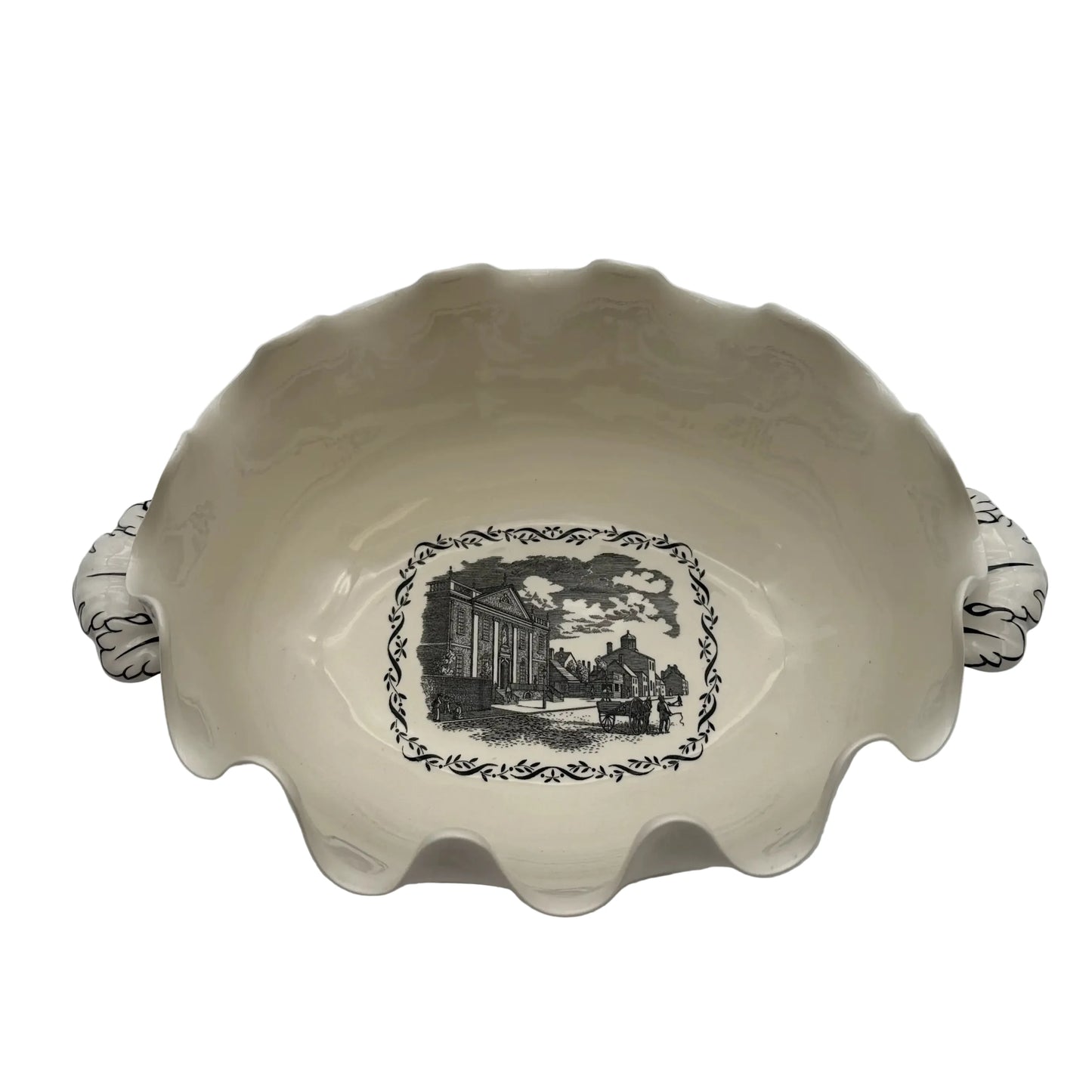 "The Franklin Bowl" — Wedgwood Creamware Monteith Cachepot