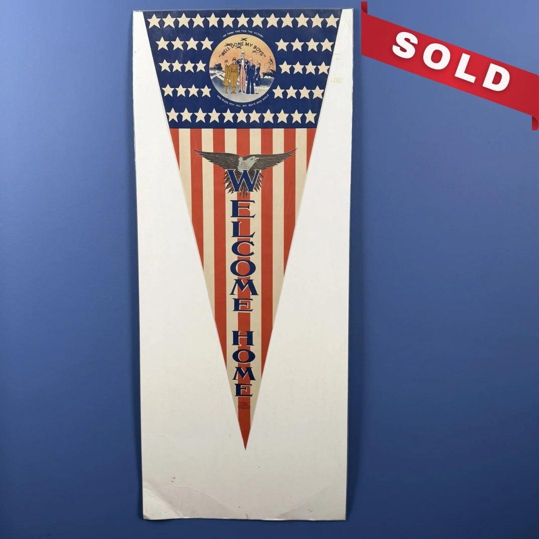 WWII "Welcome Home" banner — 1945