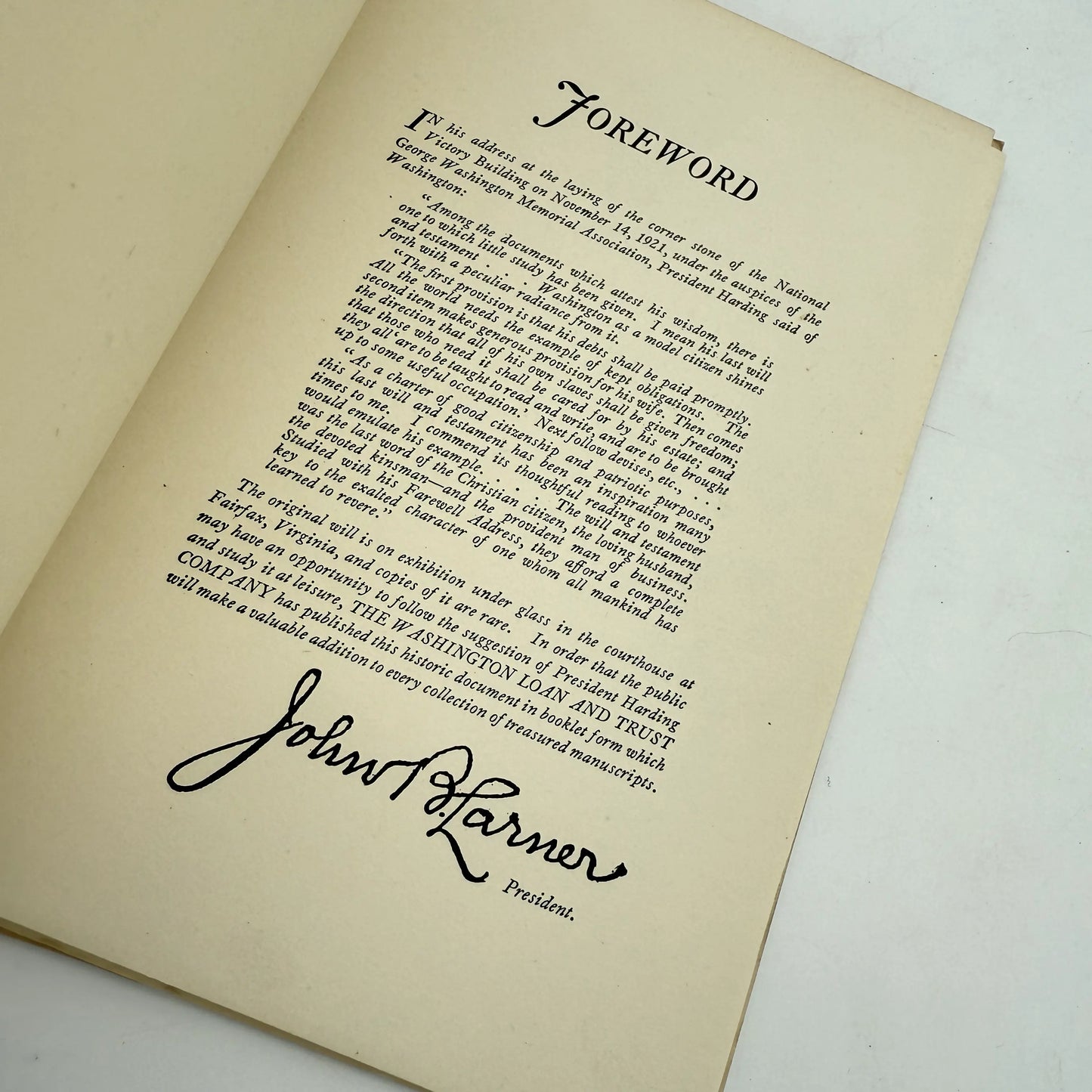 The Will of Washington and Fac-Simile of Washington's Accounts during the Revolutionary War
