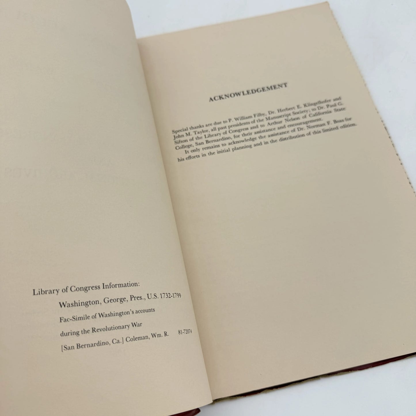 The Will of Washington and Fac-Simile of Washington's Accounts during the Revolutionary War