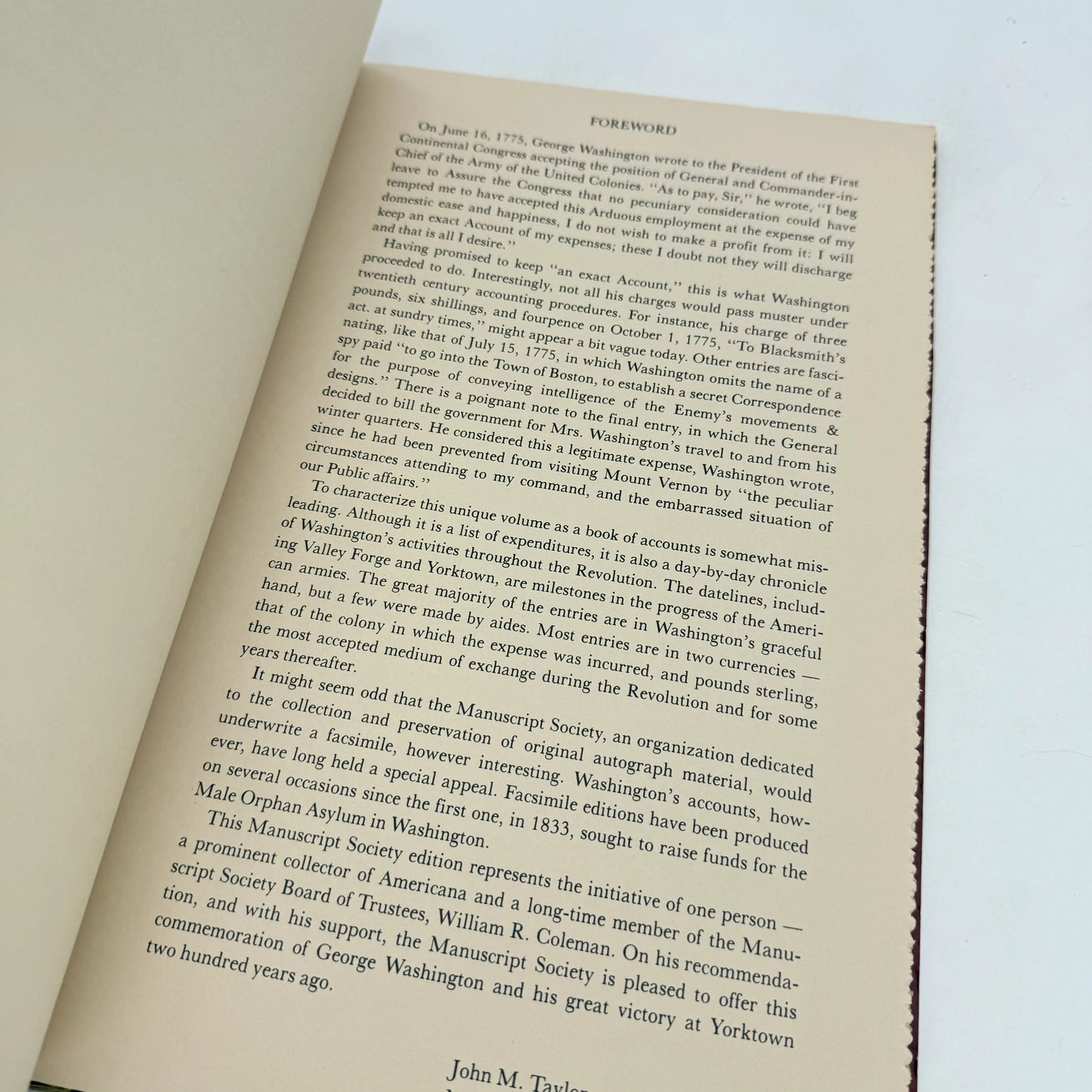 The Will of Washington and Fac-Simile of Washington's Accounts during the Revolutionary War