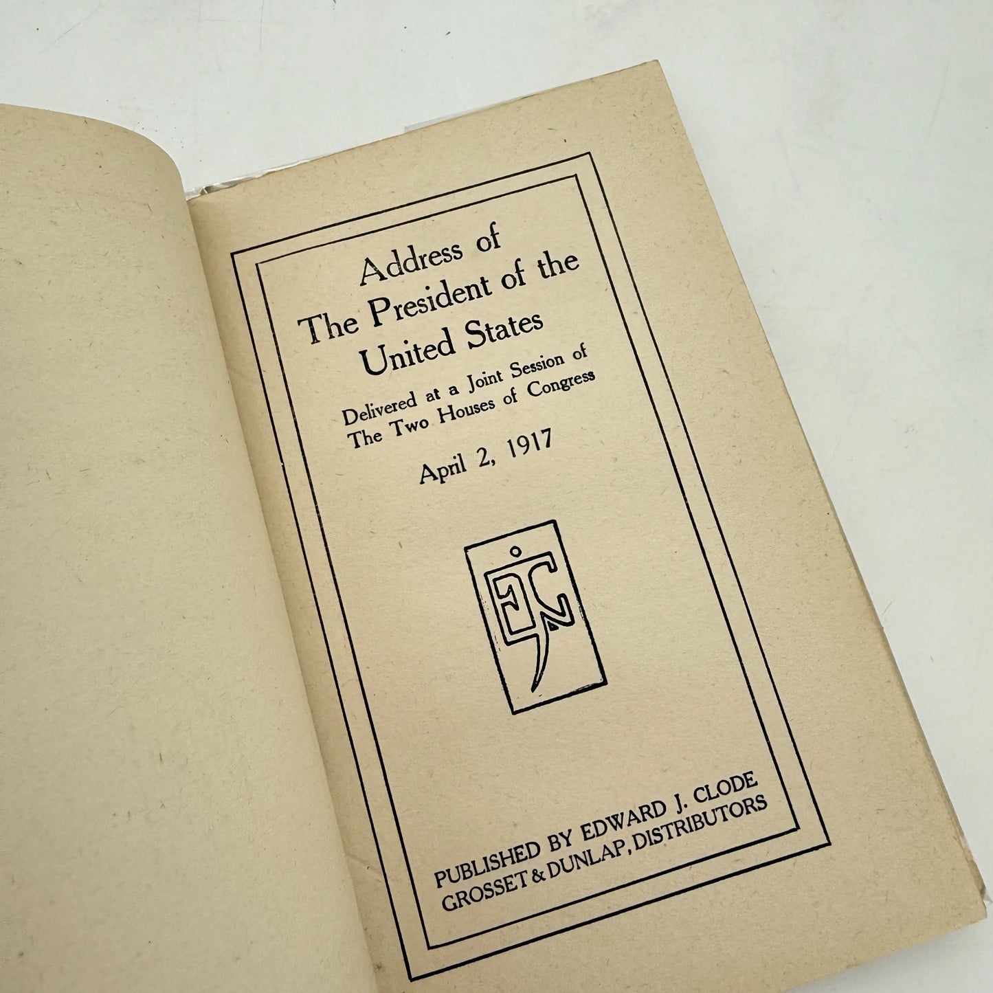 Woodrow Wilson's War Message to Congress on April 2, 1917