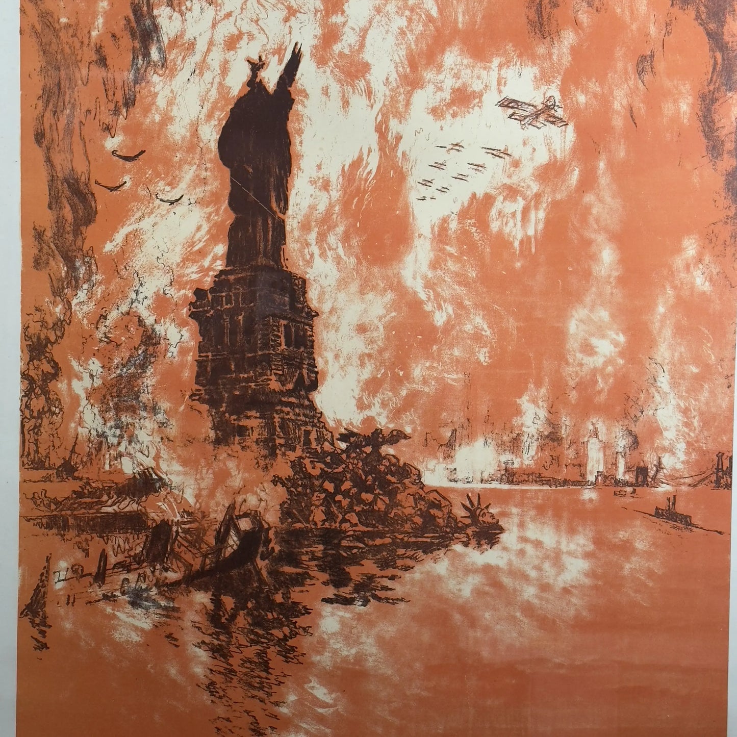 Original WWI poster — "That Liberty Shall Not Perish from The Earth" Fourth Liberty Bond Drive poster — Framed