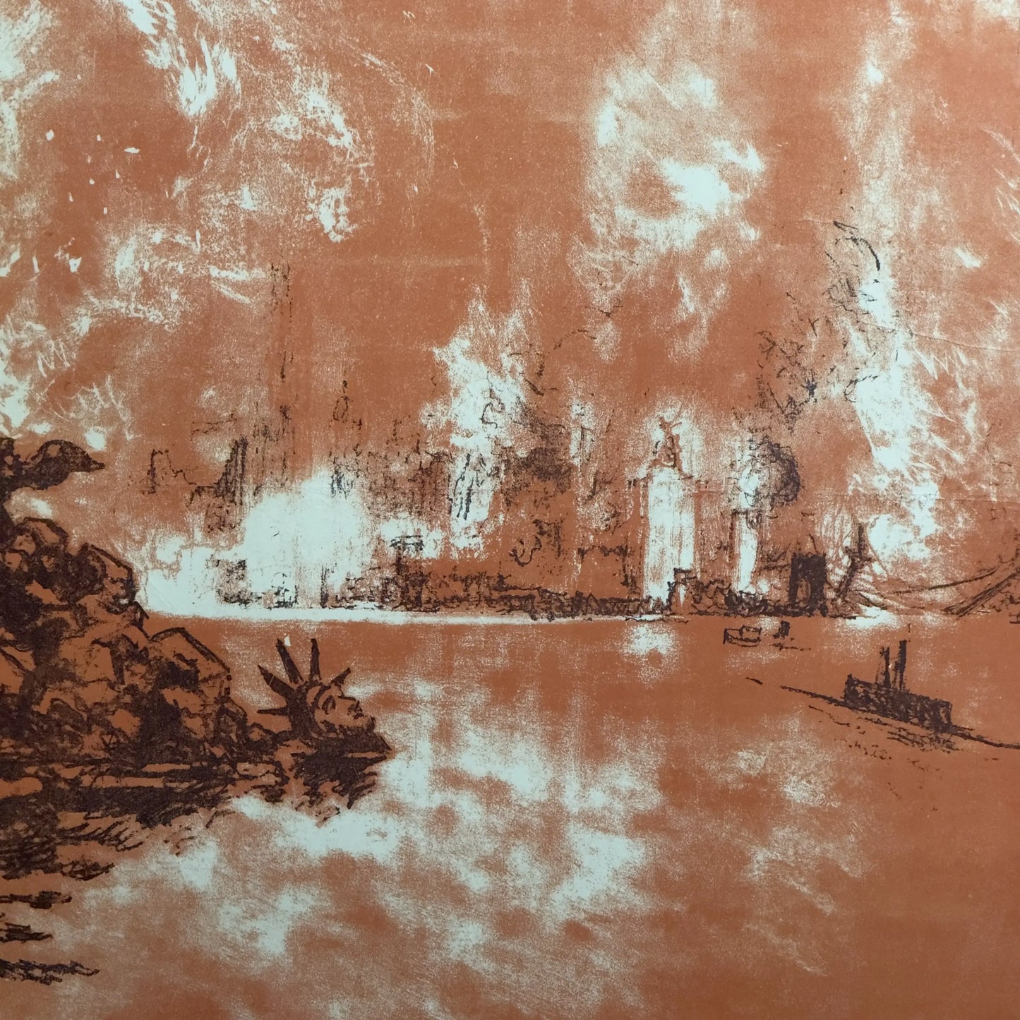 Original WWI poster — "That Liberty Shall Not Perish from The Earth" Fourth Liberty Bond Drive poster — Framed