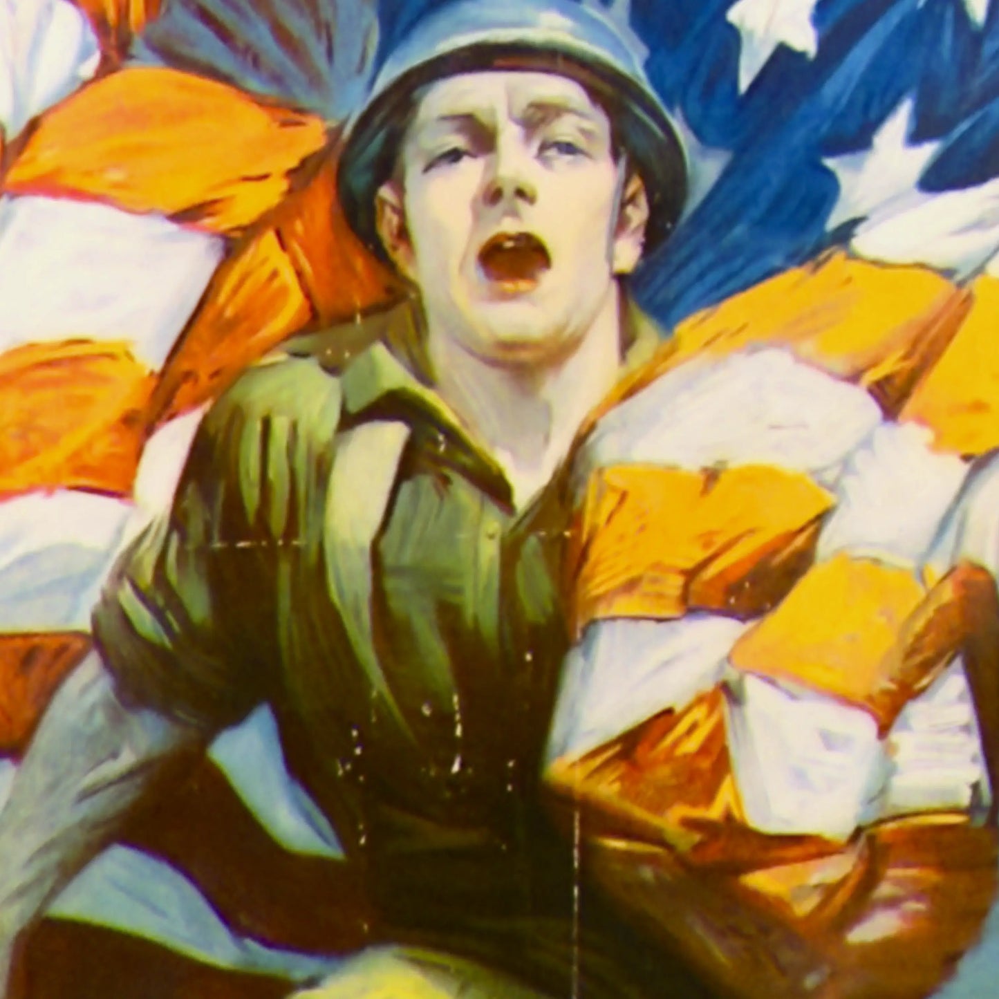 Original 1918 WWI Poster — "Over the Top For You" — Framed